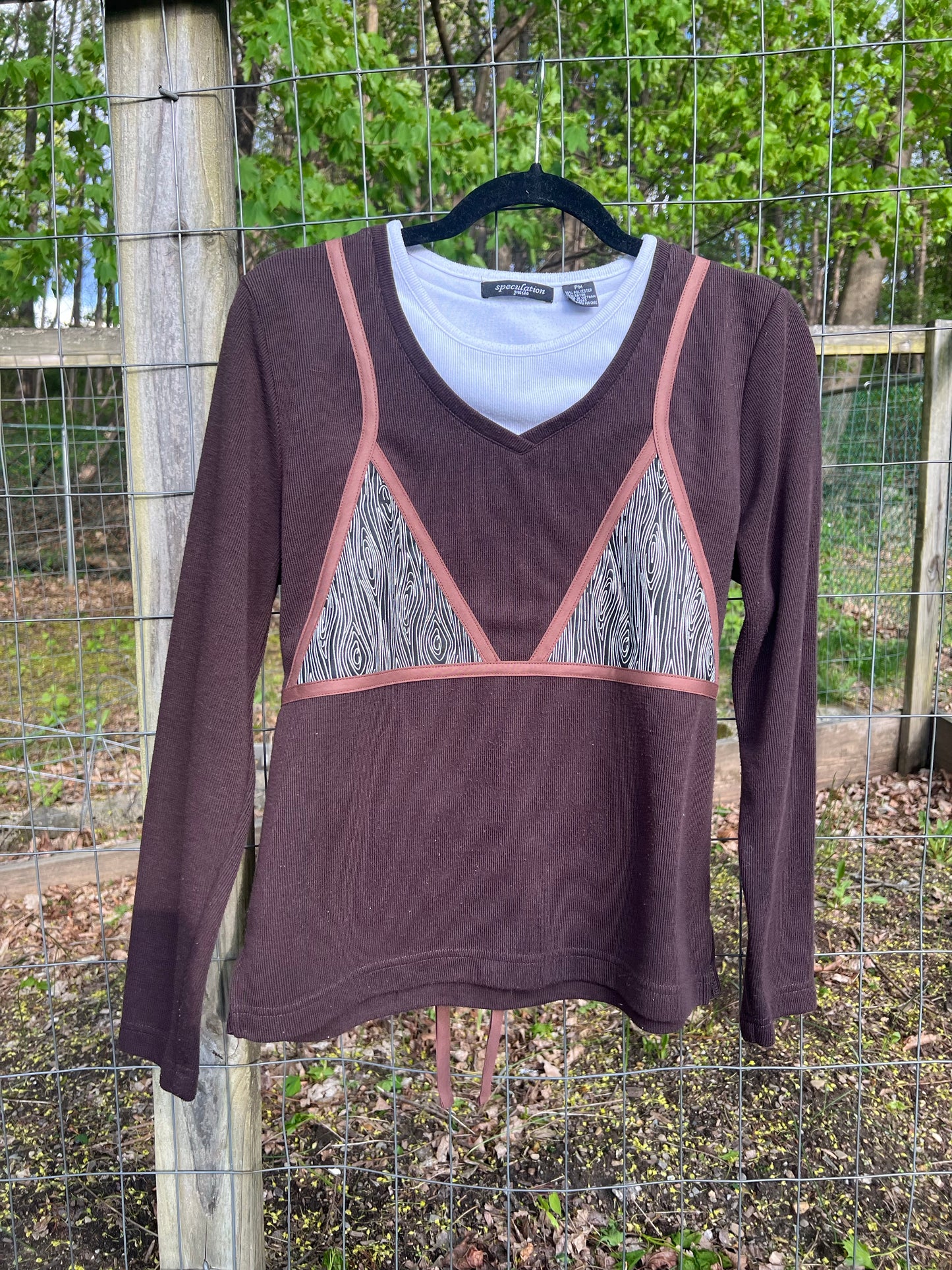 Brown bra top