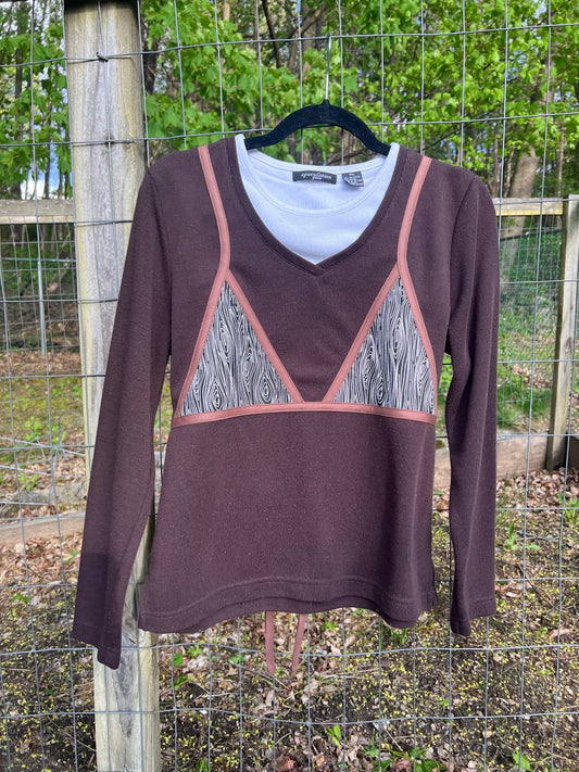 Brown bra top
