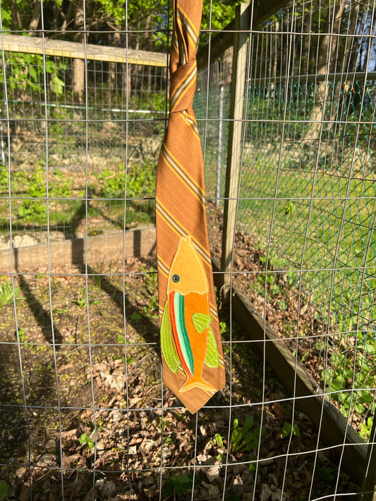 Orange fish tie